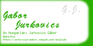 gabor jurkovics business card