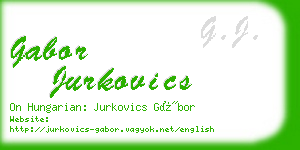 gabor jurkovics business card